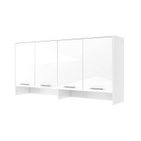 Rangement blanc brillant pour lit escamotable