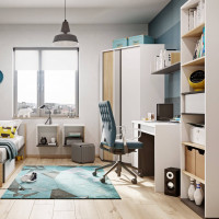 Armoire d'angle design Imola dans une chambre enfant