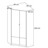 Dimensions de l'armoire d'angle collection POK