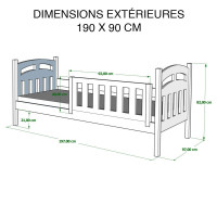 Dimensions 90x190 cm