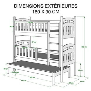 Dimensions 90x180 cm