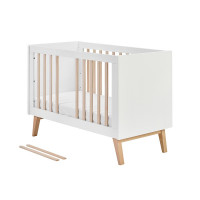 Lit bébé 120x60 SWING pour chambre bébé avec 2 barreaux amovibles