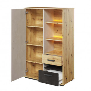 Petite armoire avec éclairage QUBIC pour chambre enfant ou ado