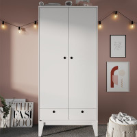 Armoire double blanche pour ado FEMII