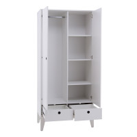 Armoire double blanche pour ado FEMII