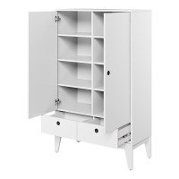 Petite armoire blanche deux portes pour adolescents collection FEMII