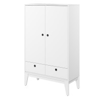 Petite armoire blanche deux portes pour adolescents collection FEMII