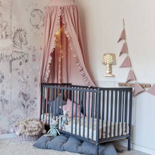Lit bébé Stardust Cot anthracite 120x60 en bois