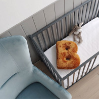 Lit bébé Stardust Cot anthracite 120x60 en bois