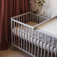 Lit bébé Stardust Cot gris clair 120x60 en bois