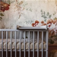 Plan à langer amovible gris pour lit bébé