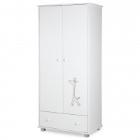 Armoire deux portes blanche collection GIRAFE