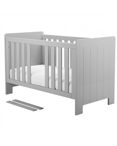 lit bébé à barreaux 140X70 CALMO gris
