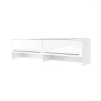 Rangement blanc brillant pour lit escamotable