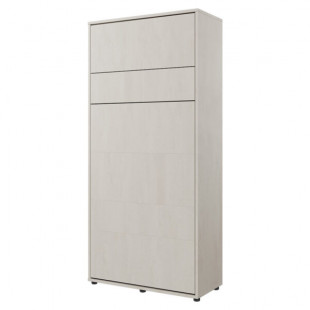 Lit armoire escamotable 90X200 vertical blanc brillant - CONCEPT JUNIOR