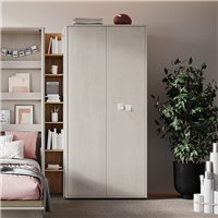 Armoire 2 portes TEEN FLEX grise pour chambre ado