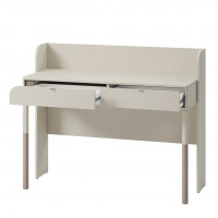 Bureau HARMONY pour ado avec 2 tiroirs couleur Cachemire et Truffe