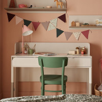 Bureau HARMONY pour ado avec 2 tiroirs couleur Cachemire et Truffe