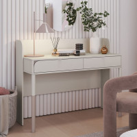 Bureau HARMONY pour ado avec 2 tiroirs couleur Cachemire et Truffe