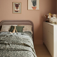 Lit Harmony 120x200 pour ados cachemire et truffe avec sommier Lit Harmony 120x200 pour ados cachemire et truffe avec sommier