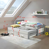 Dimensions du lit Tiesto 80*160