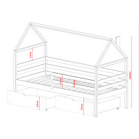 Lit cabane ARON - dimensions