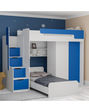  DORIAN - lit - armoire - Bleu
