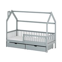 OSKAR - LIT CABANE POUR CHAMBRE ENFANT - GRIS