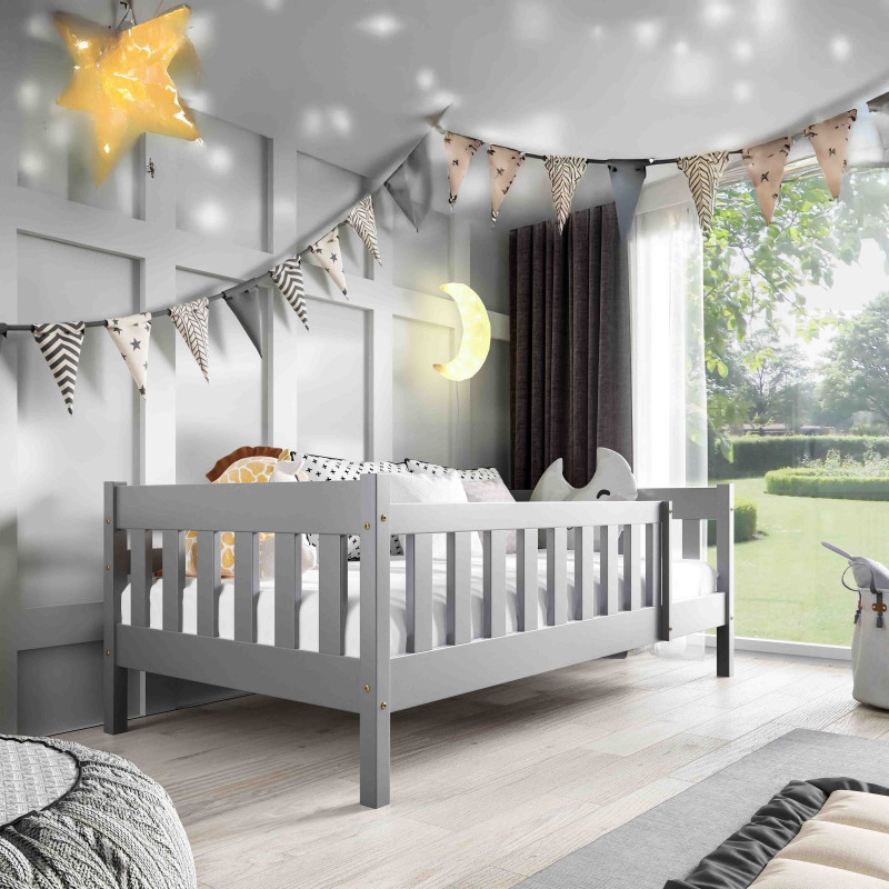 Lit pour enfant en gris