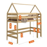 Domek Mezzanine 160 x 80