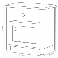 Dimensions table de chevet STORY