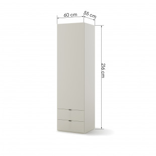 Armoire 1 porte WOOW champagne pour chambre ado