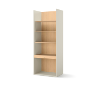Bibliothèque champagne/chêne vincenza avec LED