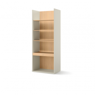 Bibliothèque champagne/chêne vincenza avec LED