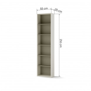 Bibliothèque champagne/eucalyptus pour la chambre ado