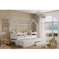 Lit gigogne cabane NOLAN II blanc