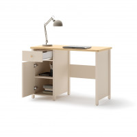 Bureau beige et chêne vincenza STORY 2 option miroir ou rangements