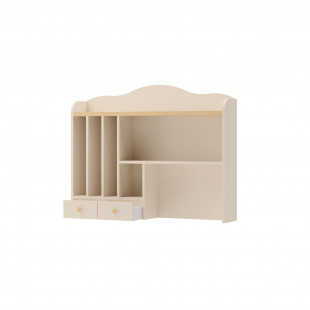 Bureau beige et chêne vincenza STORY 2 option miroir ou rangements
