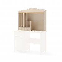 Bureau beige et chêne vincenza STORY 2 option miroir ou rangements