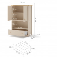 Commode haute beige et chêne vinzenza  STORY 2