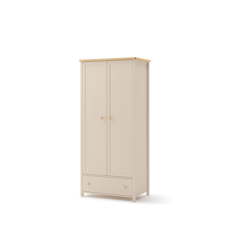 Armoire 2 portes beige et chêne vincenza STORY 2