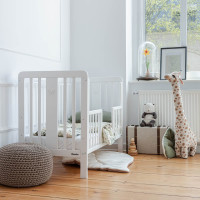 Barriere ouverte blanche pour lit bébé 60x120cm