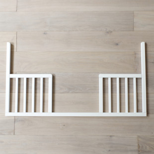 Barriere ouverte blanche pour lit bébé 60x120cm