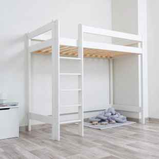 ALIX - Lit Mezzanine en bois, hauteur 180 cm