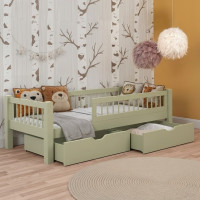 Adèle - Lit Junior en pin massif avec des tiroirs