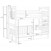 Lit superposé ADAM dimensions