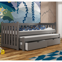 CHRIS - Lit gigogne avec des tiroirs