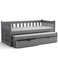 CHRIS - Lit gigogne avec des tiroirs