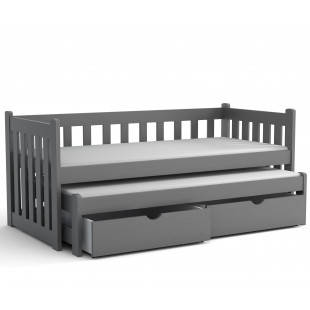 CHRIS - Lit gigogne avec des tiroirs