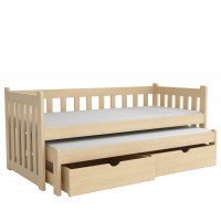 CHRIS - Lit gigogne avec des tiroirs